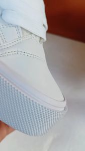 PROMO Sepatu PUTIH POLOS TALI Vans6 KNU scool Anak