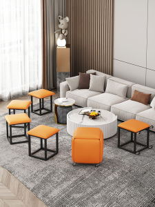 Multifunctional Rubiks Cube Stool Combination Folding Stool Home Stool Stackable Sofa Stool Coffee Table Bench Storage Small Stool