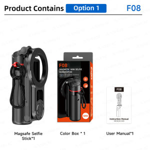 Magnetic Mini Selfie Stick Tripod for Cellphone with Extension Rod Wireless Remote Fill Light Option for Smartphone Vlog Shoot