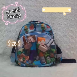 Tas Ransel Minecraft size anak PAUD / Tas Sekolah Anak PAUD motif Minecraft Pedang / Sekolah Ransel Minecraft Anak PAUD Laki-Laki
