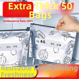 Aluminum Foil Food Grade Resealable Bag Freezer Refrigerator