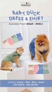Pomapoo - Baju Kucing dan Baju Anjing Baby Duck Shirt & Dress