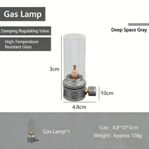 MOUNTAINHIKER Outdoor Gas Light Set Picnic Camping Retro Decorative Ambience Light Creative Desktop Bedside Gas Light