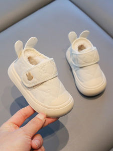 Baby Girl Cotton Shoes 0-1-2 Years Old Winter Fleece Lined Padded Warm Keeping Baby Boy Non Slip Soft Bottom Toddler Walking Shoes