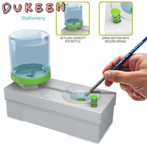 DUKEEN Brush Washing Bucket Water Cleaner Easy Cleaning Portable Paint Brush Washer Art Supplies for Acrylic Water-Based Paints 250ml