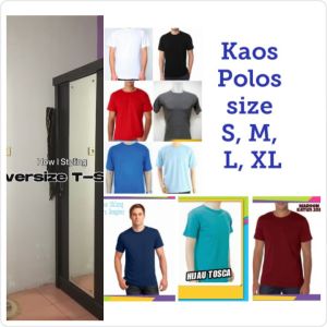 Kaos Polos Pendek Semi Katun Combed 24s