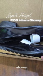 Nukus Tali Hitam Glossy Pantofel Paskib Sepatu Wanita Sekolah - P 05