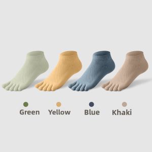 JIAZINI | Mens Summer Thin Cotton Anti-Fungal Breathable Toe-Separator Socks