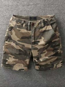 American Camouflage Casual Overalls Pants Men K-style Pure Cotton Silm Three Points Short-Length Pants Summer 3 Points 4 Points Middle Pants