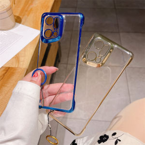 Oppo Findx5 Ultra-Thin Electroplated Transparent Hard Shell Semi-Packaging Anti-Fall Luxury Personalized Naked Machine Feel High-End Male Model Suitable