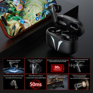 Lenovo | Choice Lenovo GT102 Gaming Headset Bluetooth 6.0 Wireless Earphone Low Latency Noise Reduction Esport Headphone 30H Battery Life