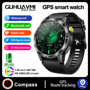 2024 New outdoors Smart Watch Men Watch AMOLED HD Screen Bluetooth Call GPS Trajectory Heart rate Compass SmartWatch For Xiaomi