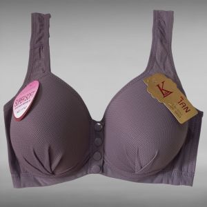 KAXILIMAN BRA SUPER SOFT Kancing 4 Di Depan Cup B Besar Busa Tipis Tanpa Kawat Motif Pori Size 36-46