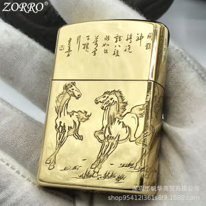 hộp quẹt bật lửa xăng đá zorro khắc 5 mặt mã đáo thành công  ( KHÔNG XĂNG )