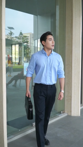 Áo Sơ Mi Trắng Nam Dài Tay Dugarco Không Túi Form Suông Thoáng Mát Trẻ Trung Năng Động 238SM21009