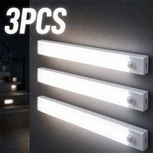 Wireless Rechargeable LED Motion Sensor Night Light Cabinet Light For Closet Kitchen Wardrobe Stairs