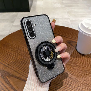 Samsung A36 Phone Case New Fashion Sparkling Soft Shell Full Cover Magnetic Absorption Gyro Stand Ultra Thin Luxury Protection