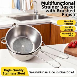 Fine Mesh Rice Washing Sieve Rice Rinser