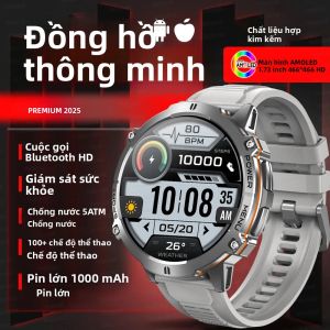 Đồng Hồ Thông Minh Quân Sự T-Rex 3 HD AMOLED Mới Năm 2025 Chống Nước 10ATM Pin 1000mAh Gọi Bluetooth Theo Dõi Sức Khỏe Dành Cho Nam