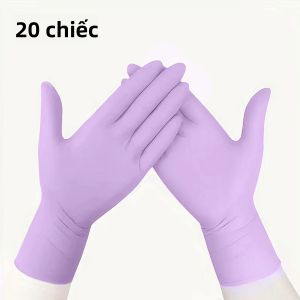 100 Chiếc Găng Tay Dùng Một Lần Màu Tím Nitrile Không Bột Không Cao Su Dùng Cho Nhà Bếp Nấu Ăn Gia Đình Làm Đẹp Chăm Sóc Thú Cưng Thuốc Nhuộm Tóc