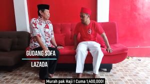 Sofa Bed Pillowtop + Meja. Bonus 2 Bantal
