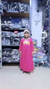 Gamis Anak Crinkle Printing Sunflower 5-12 tahun