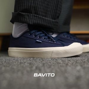 Bavito 36-44 Prastana Low Navy - Sepatu Sneakers Casual
