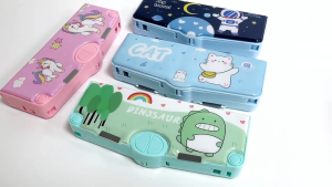 6 in 1 Multifunction Pencil Case Pencil Box with Scissors Eraser Sharpener Ruler Tape Storage Box Student Pencil Case School Stationery Organizer Splash Proof Pencil Holder