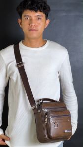 Tas Selempang Pria 9 Inch AR Apparel Slingbag Office 5.0 Exclusive PU Leather