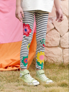 PPTOWN | Summer Light Thin Flower Stripe Stretch Casual Long Pants
