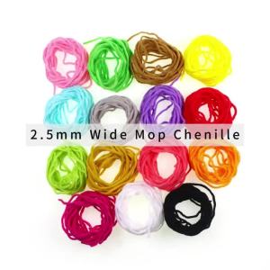 Bimoo 3M/Pack 2.5mm Mop Chenille Fly Tying Material For Caddisfly Mop Flies Nymphs Squirmy Worms Trout Grayling Fishing Lures