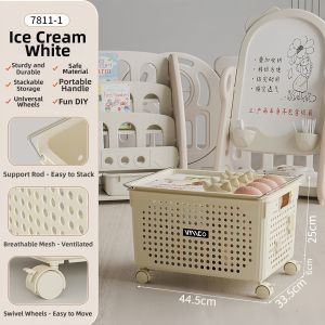 RORK | Bathroom Storage Basket For Dirty Clothes Portable Wheeled