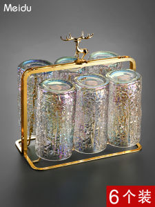 Large Capacity Glass Cup Glacier Cup Coffee Beer Womens Summer Ins Style Cold Drink Cup Heat Insulated round Cylinder Shape