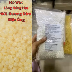 Sáp Wax Lông Nóng Dạng Hạt 1 Túi 1Kg  Hương Dừa - Mật Ông  lông chân Siêu Bám Lông dễ dàng sử dụng .