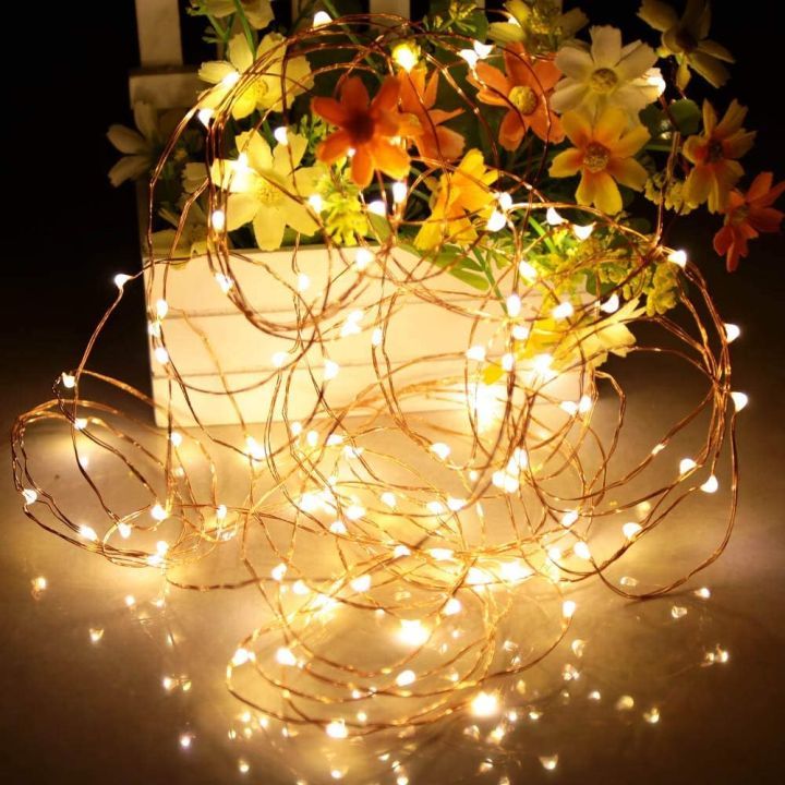 Led Fairy Lights Battery Operated Mini Battery Powered Copper Wire Starry Fairy Lights for Bedroom Christmas Parties Wedding Decoration