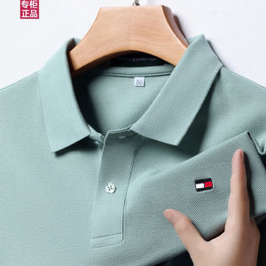 เสื้อโปโลคอตั้งแขนสั้นผ้าฝ้ายแท้ Tommie Kelley Outlet สำหรับผู้ชาย ฤดูร้อน 2024 ทรงหลวม สไตล์ธุรกิจลำลอง สีพื้น