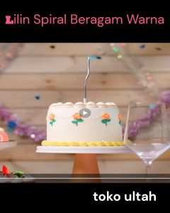 Lilin Ulangtahun Spiral Metalik Isi 6