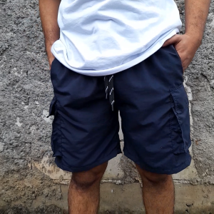 Celana Pendek Cargo Kain Nilon Premium Pria Wanita Dewasa Kasual Cargo Celana Pendek Boardshort Pria