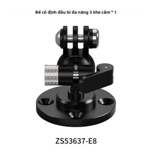 Bộ Chuyển Đổi Gắn Tường Ren 1/4 3/8 M6 Đầu Cầu 17mm Tấm Cố Định Cho Giá Đỡ Đèn Cắm Trại GoPro Giá Đỡ Máy Chiếu Giá Đỡ Màn Hình Chất Liệu Nhôm