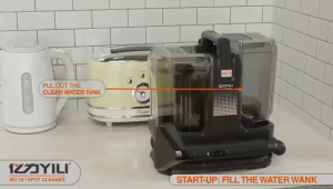 16000pa ดูดขนาดใหญ่ เครื่องทำความสะอาดโซฟา พรม 60℃ น้ำร้อน 100℃ ไอน้ำ การฆ่าเชื้อ ครัว การทำความสะอาด Hood