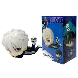 Bandai | 9cm Blue Lock Anime Figure Q Version Nagi Seishirou Action Figure Kawaii Isagi Yoichi Figurine PVC Collection Model Doll Toys