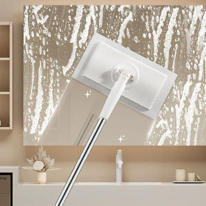 EUNICE Mop Tisu Pakai Buang Penyapu Wet Dry Wipe Electrostatic Floor Mop Disposable Automatic Clip Cloth Mop Flat Cleaning Mop