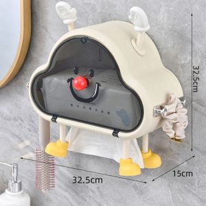 Wall-Mounted Toilet Tissue Box Waterproof Bathroom Storage Shelf Creative Organizer for Washroom And Bathroom by Yiyongrui