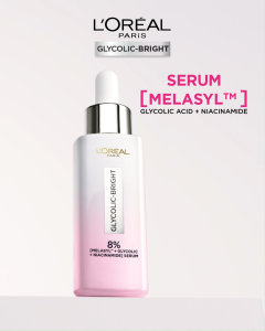 Serum Glycolic Melasyl 8% [Melasyl+Glycolic+Niacinamide] dưỡng sáng da mờ thâm mụn & nám Loreal Paris