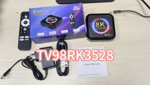 Android Tv Box Tv98 RK3528 2025 Crack Dual Wifi 2.4G và 5G RAM 4G Rom 32GB Điều khiển bằng giọng nói Kết nối Bluetooth Xem YouTube