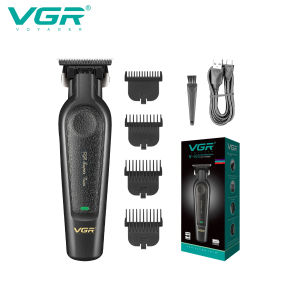 VGR V-995 electric hair clipper metal leather body mens hair clipper household oil head carving electric pusher LED digita