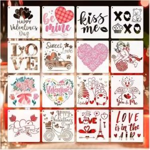 แม่แบบภาพวาดกลวงออกแม่แบบกราฟฟิตีเครื่องมือพ่นสีสเปรย์แม่แบบกุหลาบแม่แบบภาพวาดวันวาเลนไทน์