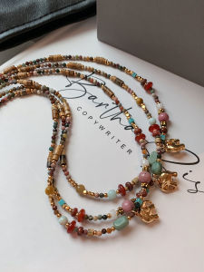 Dây Chuyền Hình Voi Nhỏ Nhiều Màu Sắc Bằng Đá Tự Nhiên Dây Chuyền Hạt Trang Sức Cao Cấp Cho Nữ Dây Chuyền Xương Đòn Thời Trang Thu Đông