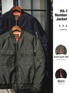 MADEN | Áo Khoác Bomber Phong Cách Quân Đội Cổ Điển Có Lót