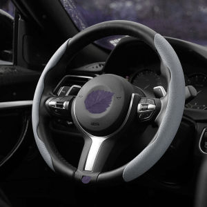 Car Steering Wheel Cover Half Wrap Segmented Ultra Thin Napa Leather Anti Slip for Tesla Skoda Star Sport Style Universal Fit